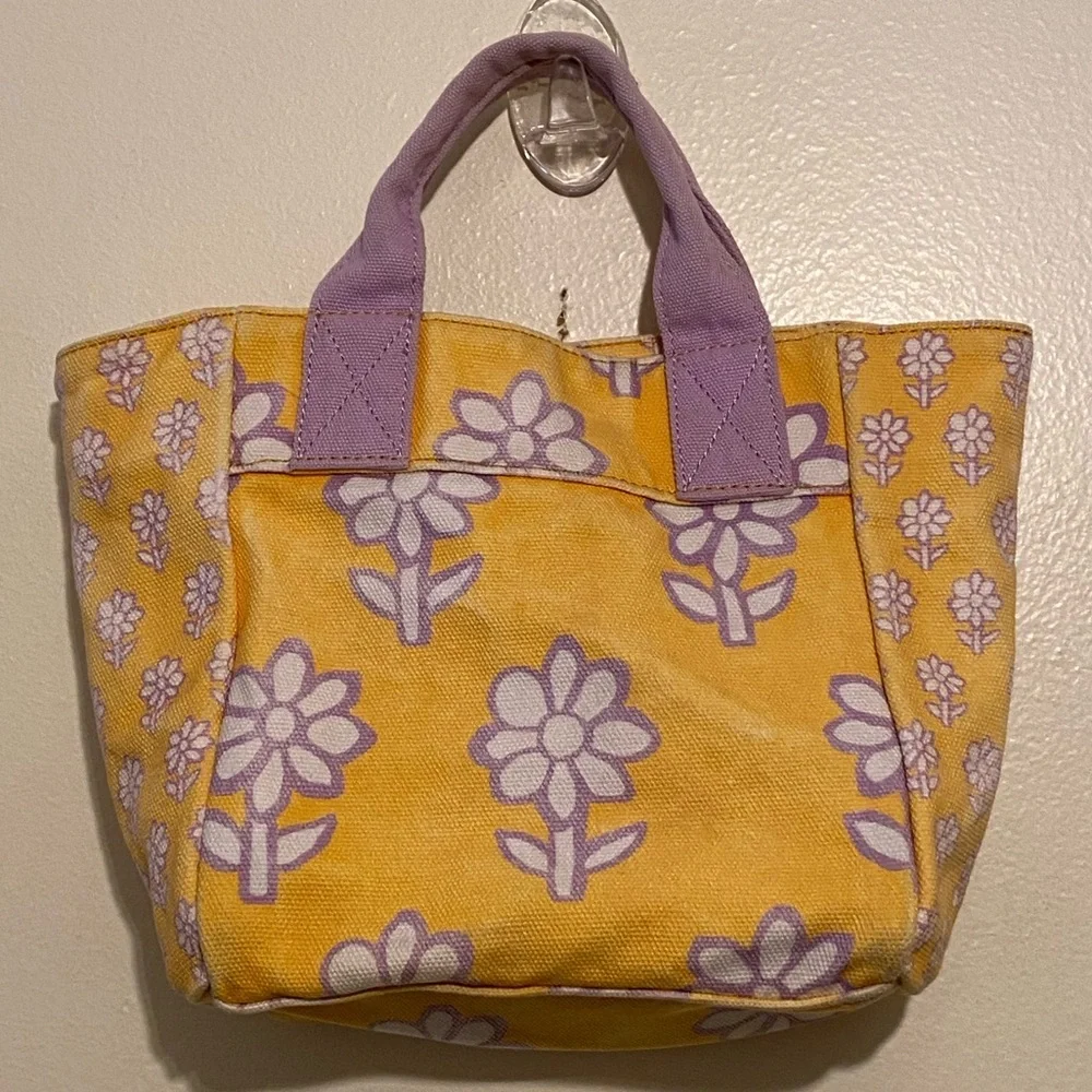 RHODE MINI Floral Yellow and Purple Tote Bag - Picture 2 of 9